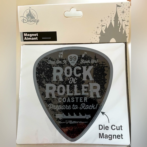 Disney Rock n’ Roll 🎸 Rollercoaster Magnet NEW - Prepare To Rock! - Picture 1 of 2